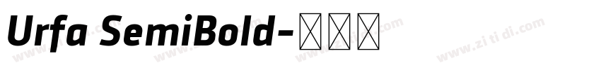 Urfa SemiBold字体转换